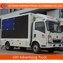 HOWO 4X2 LED de publicidad Truck / LED pantalla de camiones